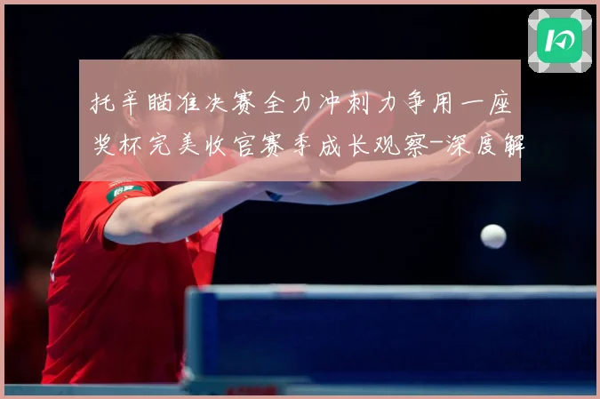 托辛瞄准决赛全力冲刺力争用一座奖杯完美收官赛季成长观察-深度解析